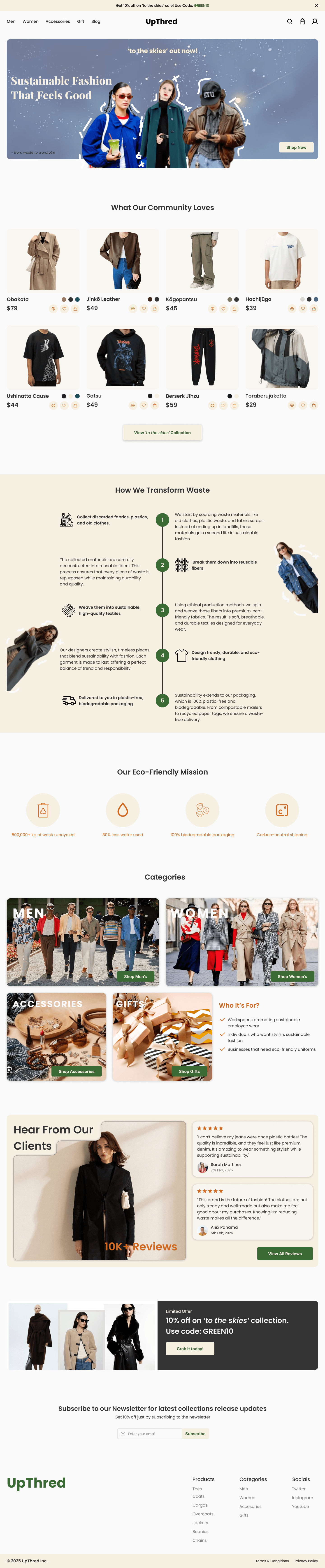 UpThred - Sustainable fashion that feels good